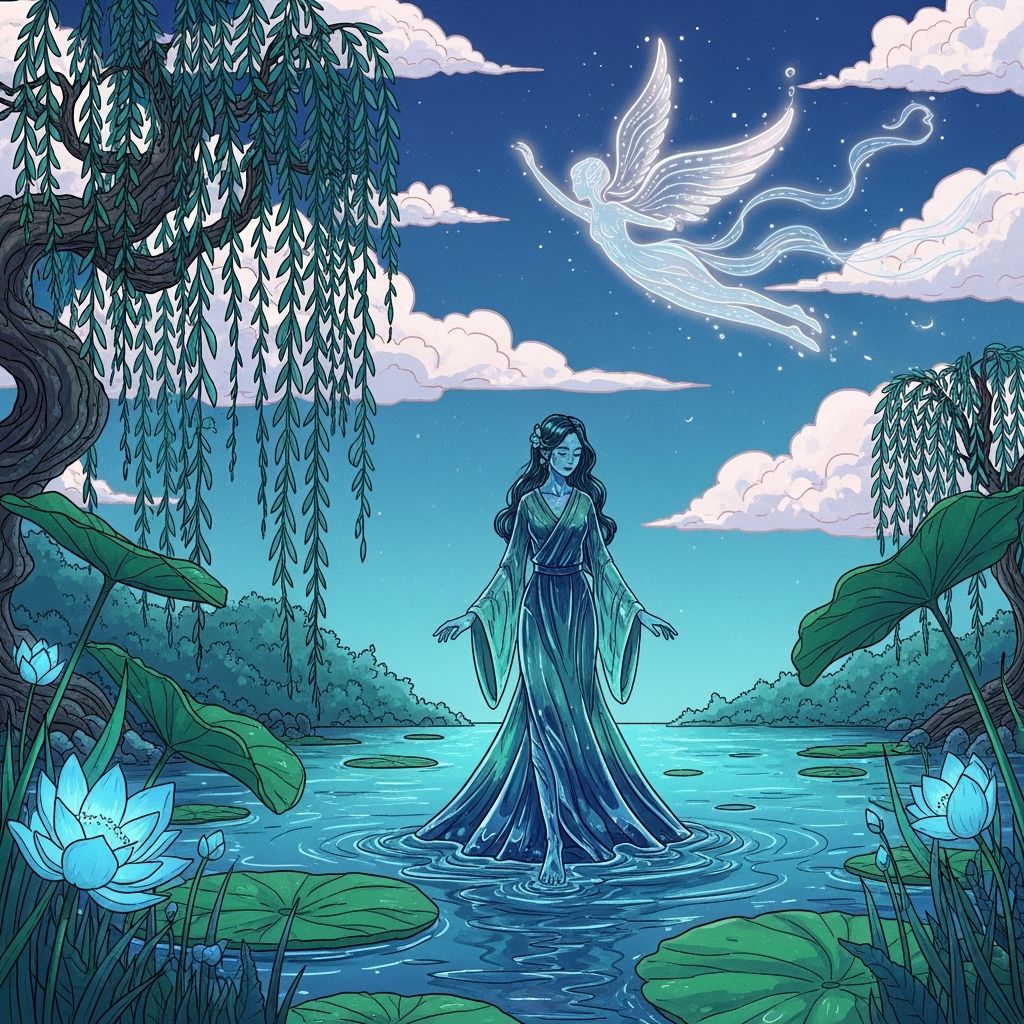 Wind Spirit Meets Water Nymph at Twilight Lake