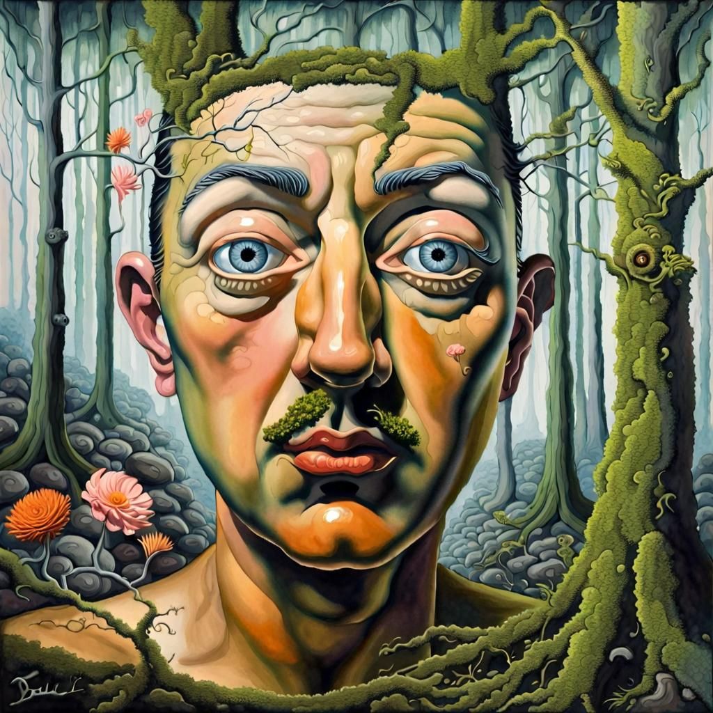 Saturn Sunrise with Buttercups: Surreal Digital Art