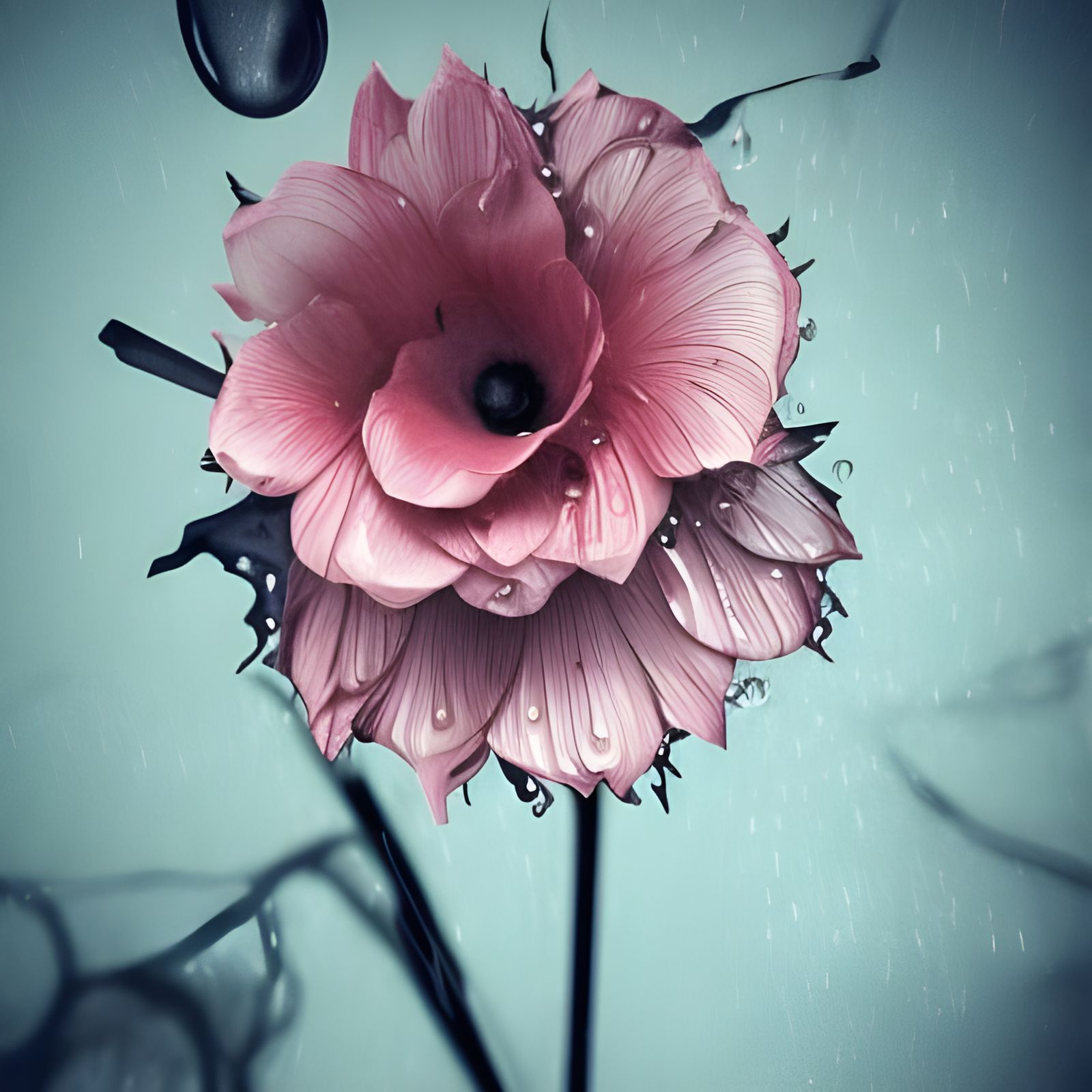 Sadness and Forgotten Beauty in Hyperrealistic Splash Art