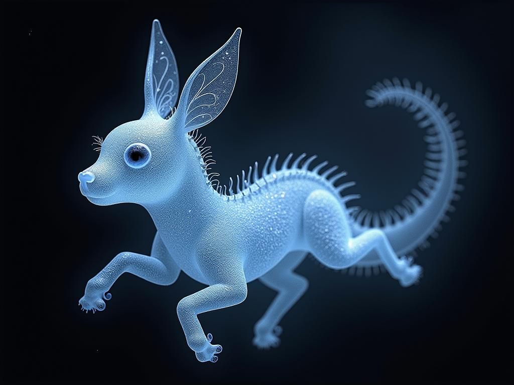 Luminescent Tiny Creatures in Dimensional Stardust