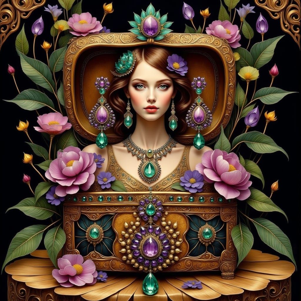 Luxurious Klimt-Inspired Jewel Box