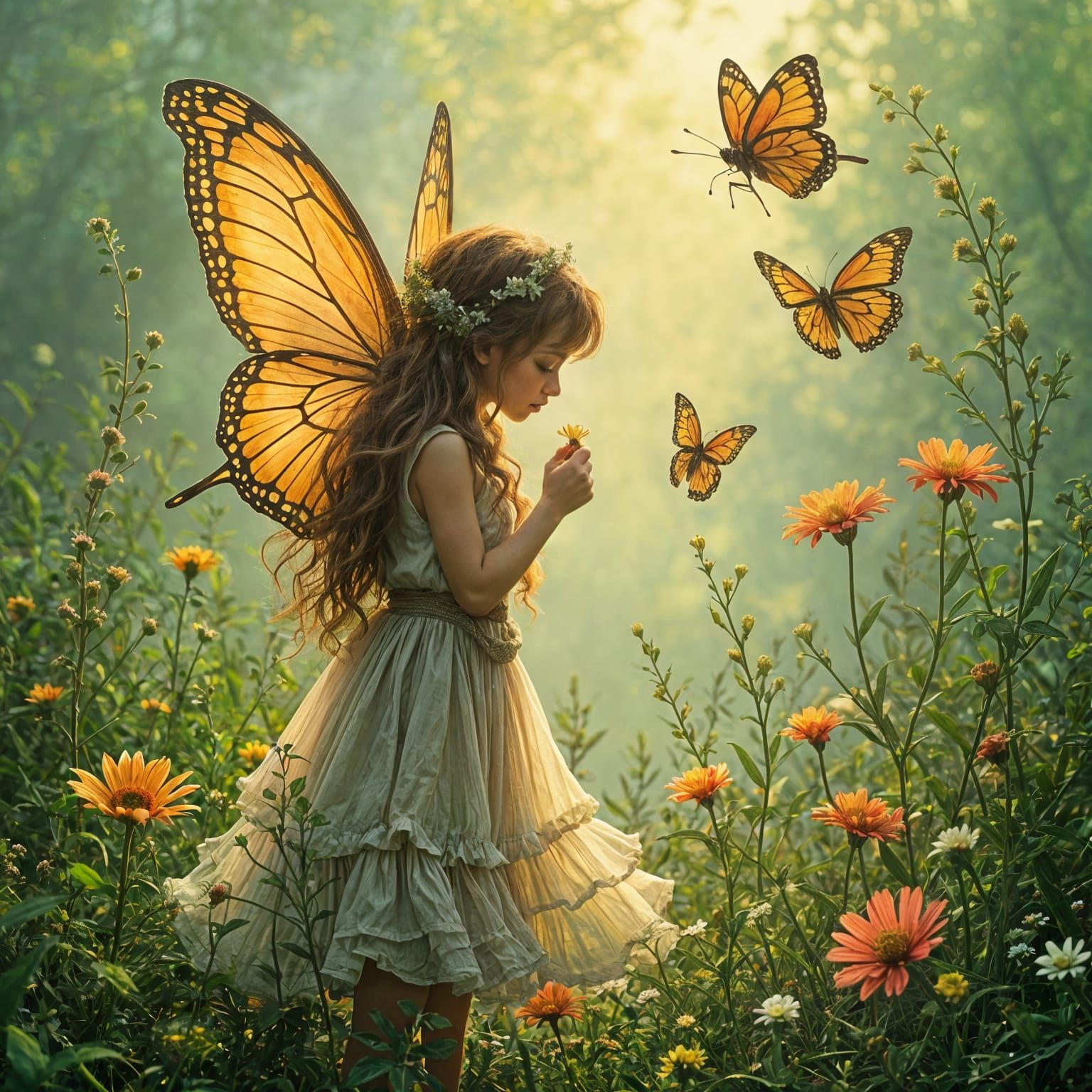 Pixie Watching Over Nature's Beauty