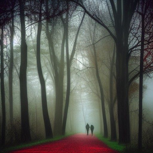 Spooky Forest with Misty Light, Kincaid Style