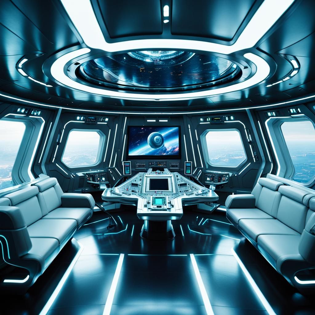 Futuristic Spacecraft Interior in Photorealistic Style