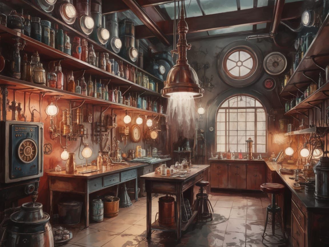 Steampunk lab