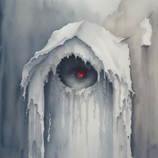 Mischievous One-Eyed Monster in Watercolor Art