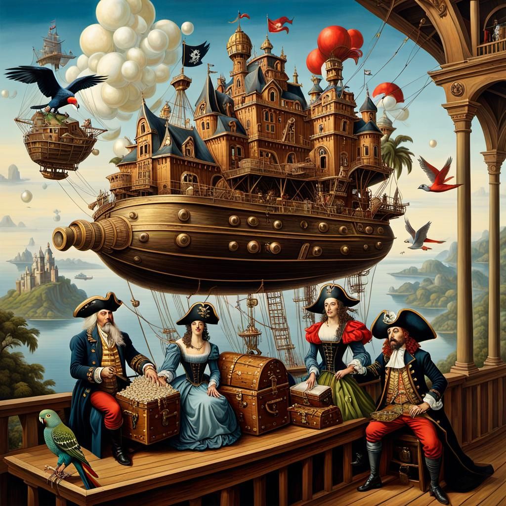 floating Escher-esque castle