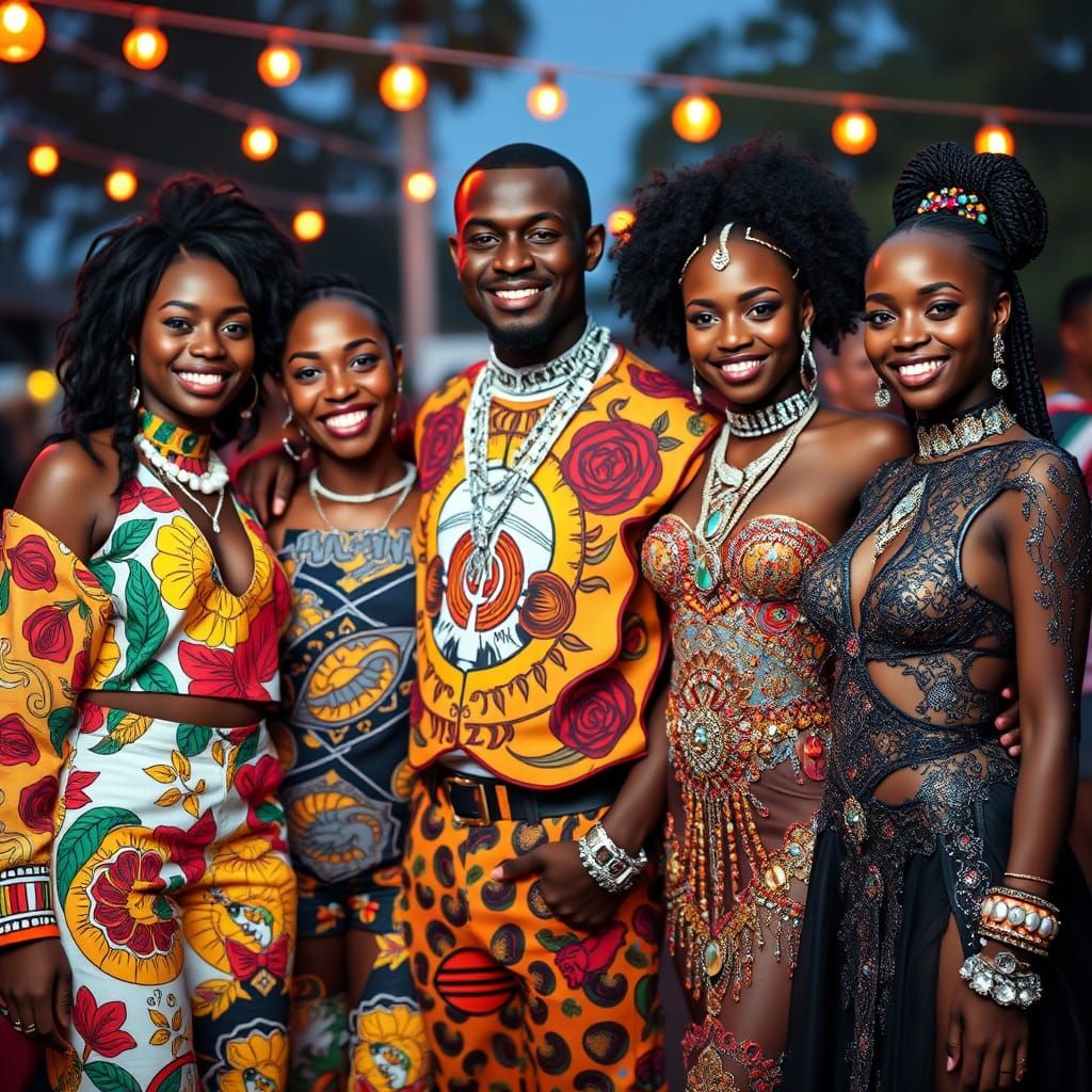 Vibrant LGBTQ+ Couples at Summer Party in HDR