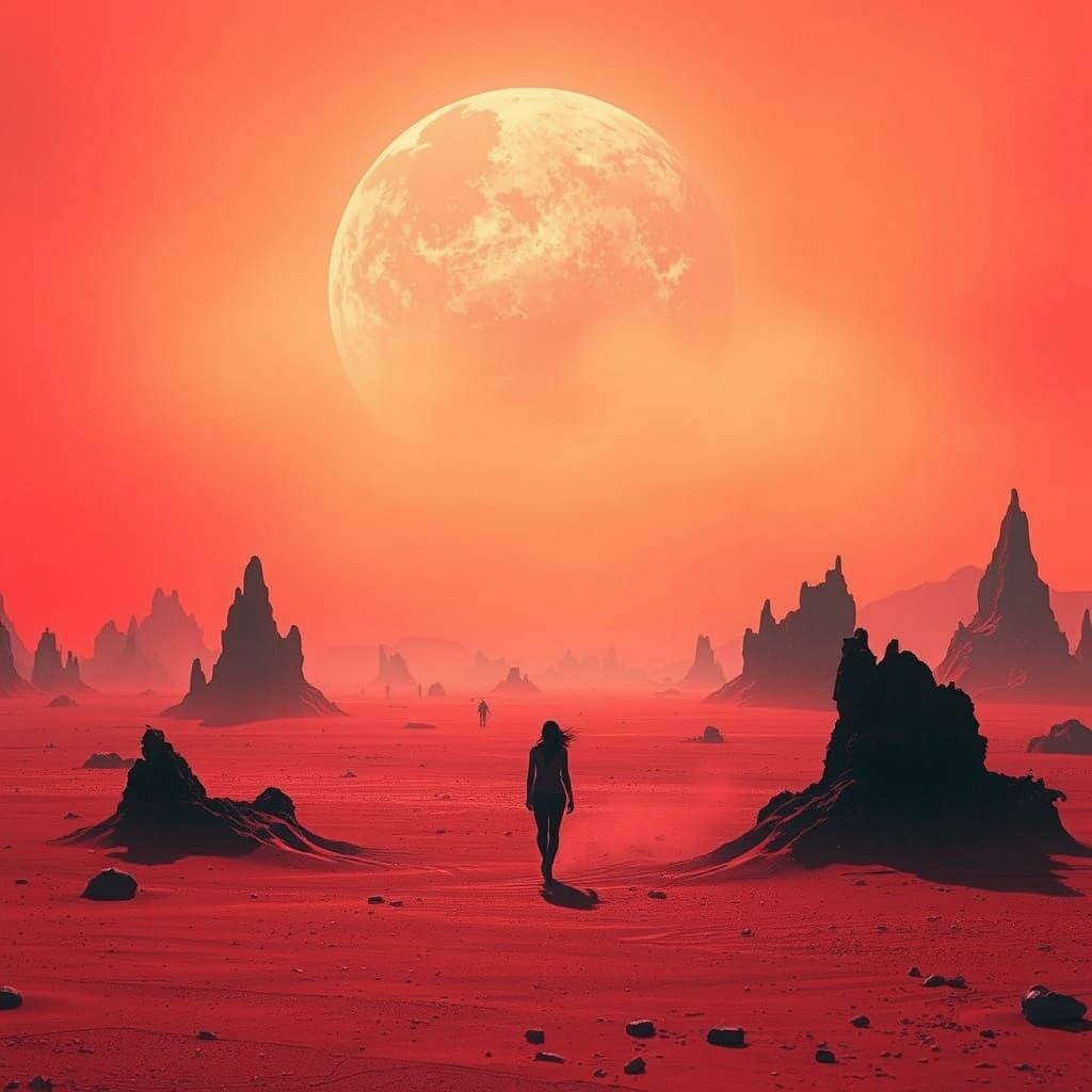 Crimson Desert Walker: Apocalyptic Dreamscape in Dark Fantas...
