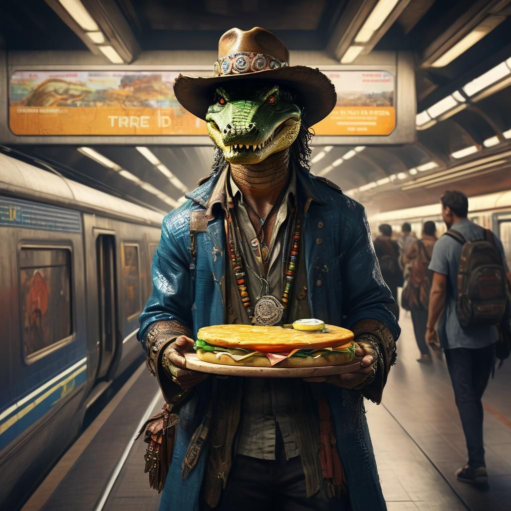 Aboriginal Crocodile Dundee in Los Angeles, Splash Art