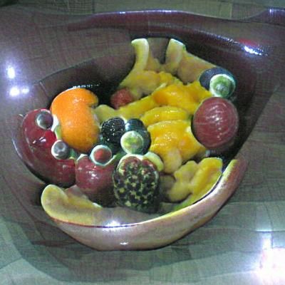 Colorful Fruit Bowl Still Life