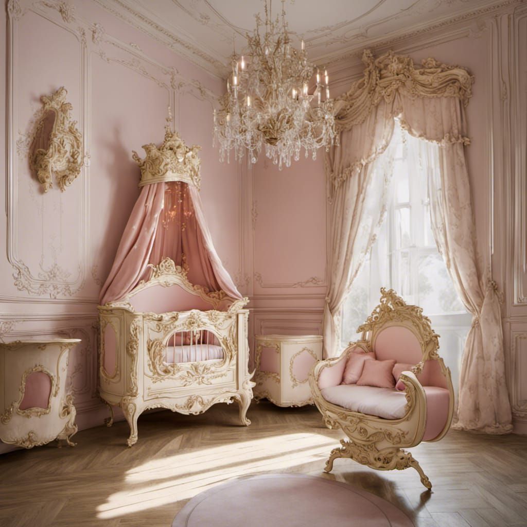 Rococo Cradle in Princess Nursery