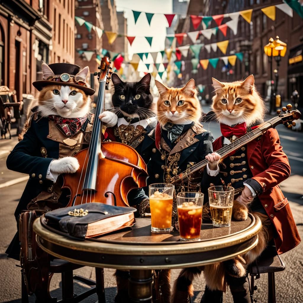 Steampunk Cats' Street Party in New York