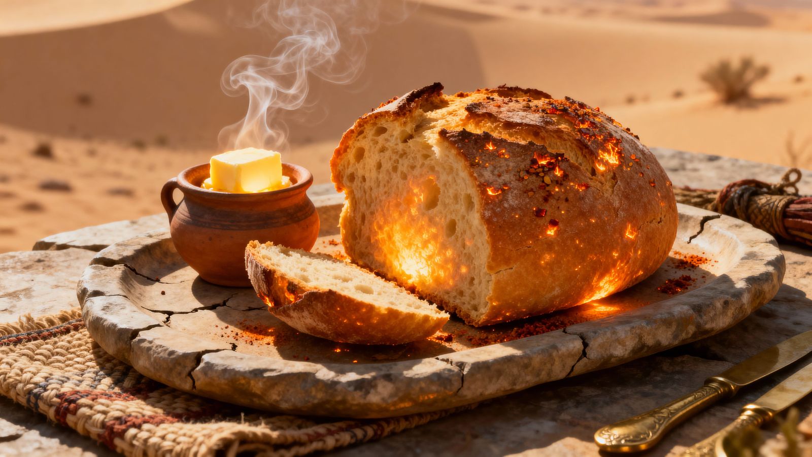 Emberbread Loaf with Luminous Sunroot Butter
