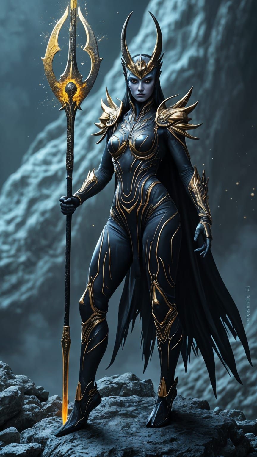 Female Alien Warrior Corvus Glaive Portrait