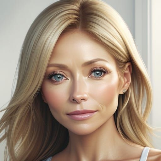 Close-Up Portrait of Kelly Ripa Getting Facial