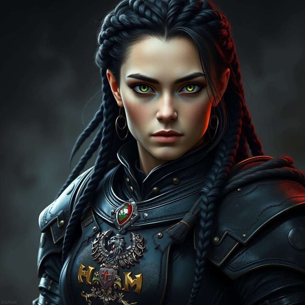 Noble Woman in Armor, Hyperdetailed Concept Art