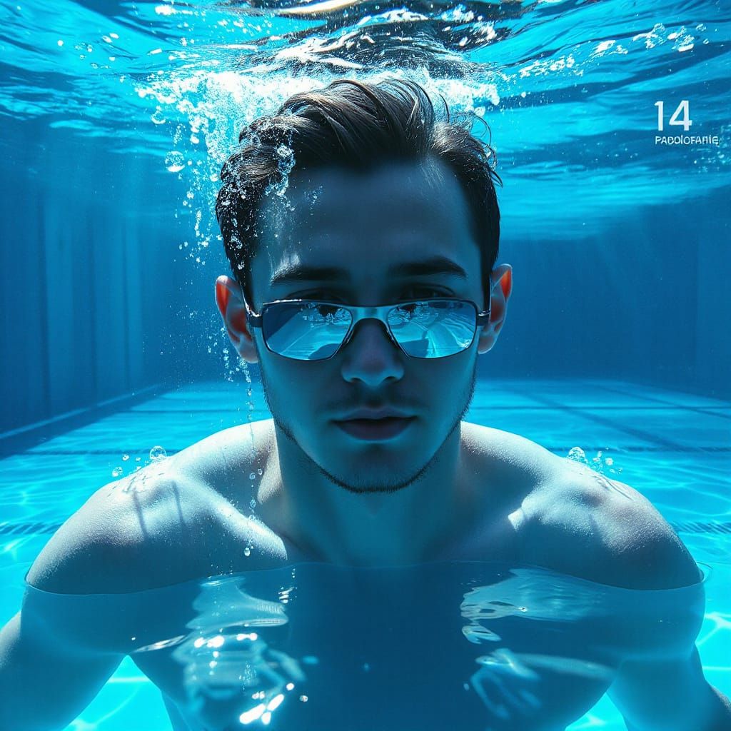 Astral Cosmic Swimming Pool Illustration in 8k