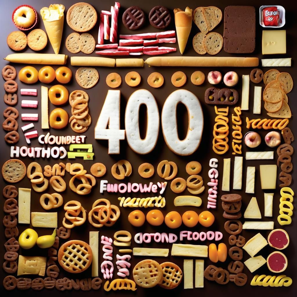 Number 400 Made of Junk Food