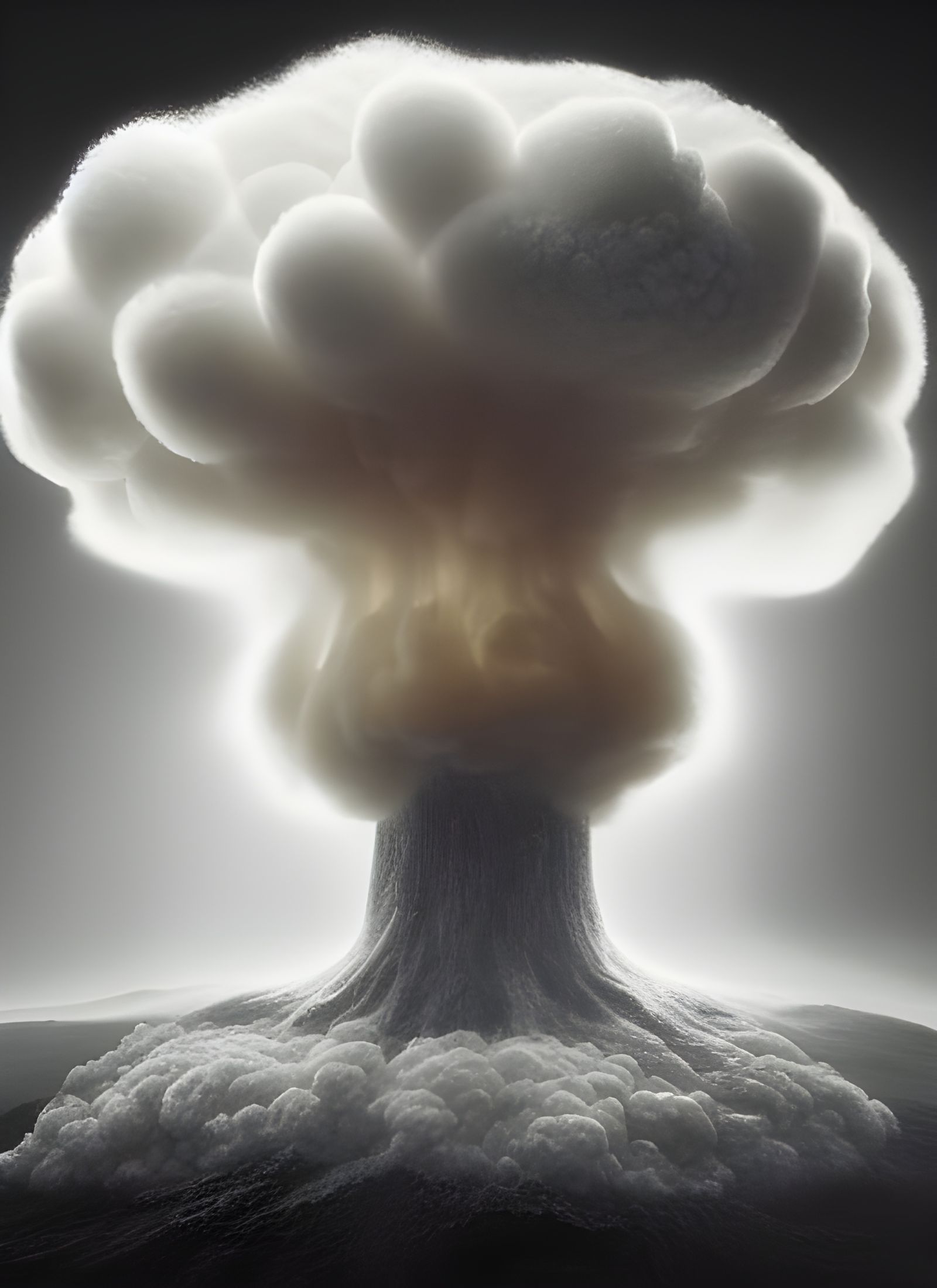 Hyperrealistic Nuclear Mushroom Cloud Portrait