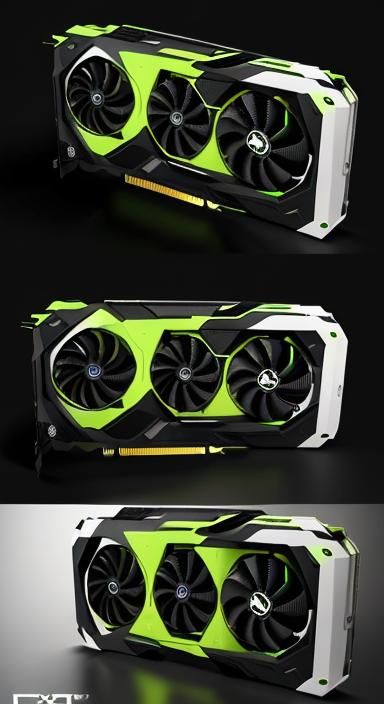Realistic 3D NVIDIA GeForce RTX 2080 Ti Rendering