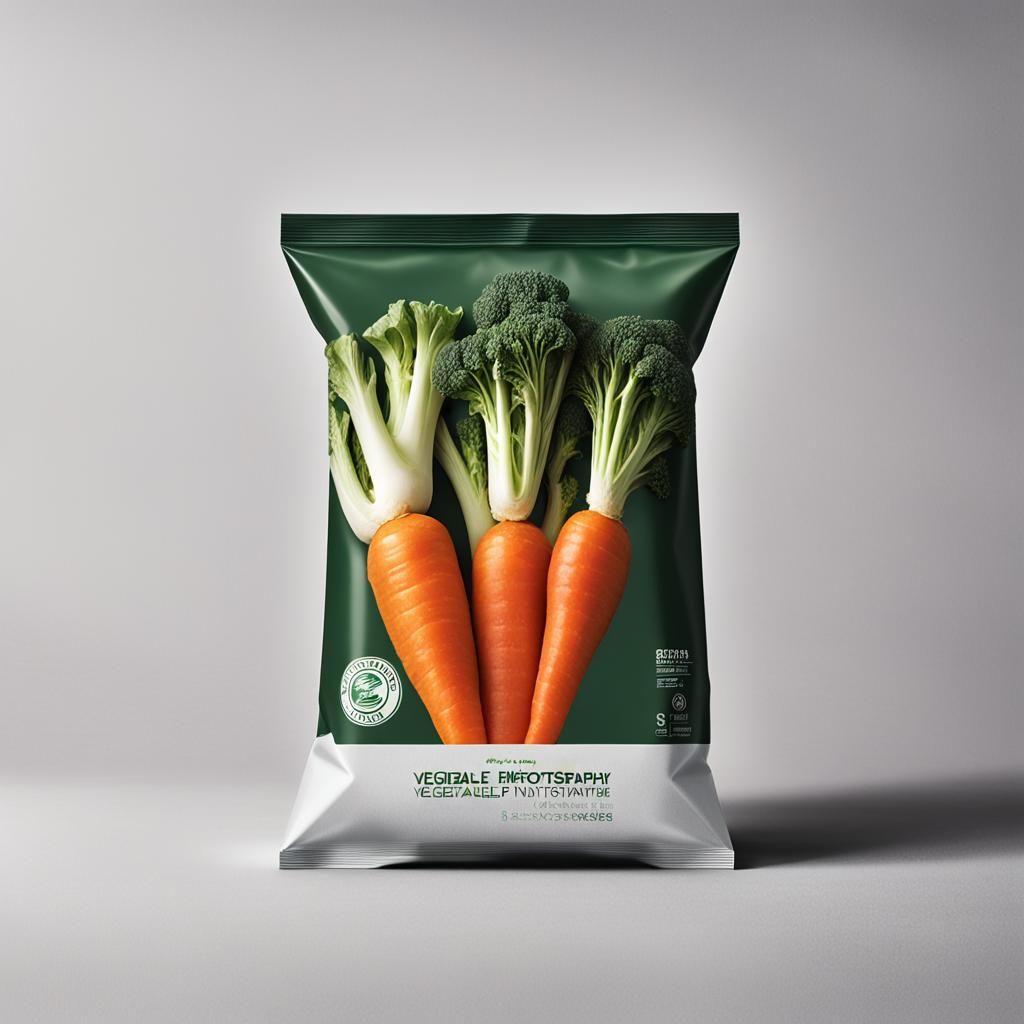 Vegetable in Enterprise Packaging: Minimalist Product Photo