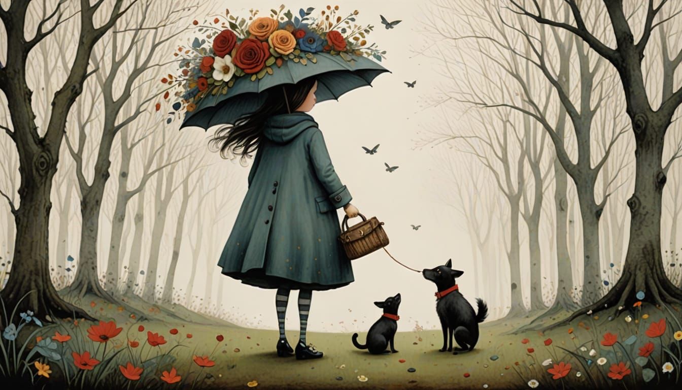 Abstract Portraiture with Bold Ink Strokes