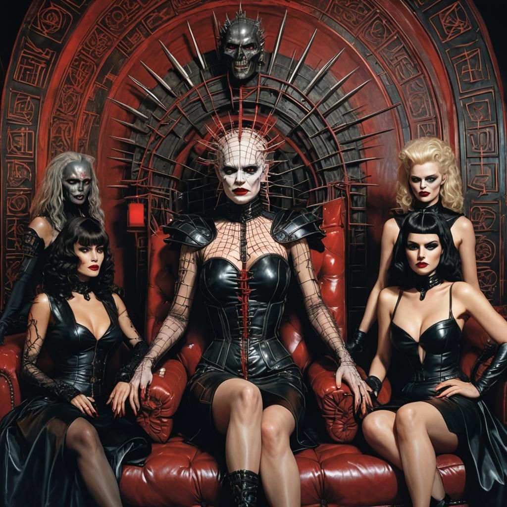 Hellraiser Pinhead's Satanic Harem: Hyperrealistic Dark Fant...