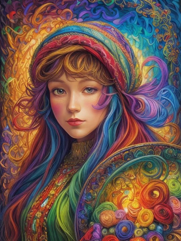 Colorful Hats Displayed in Maximalist Hyperrealism