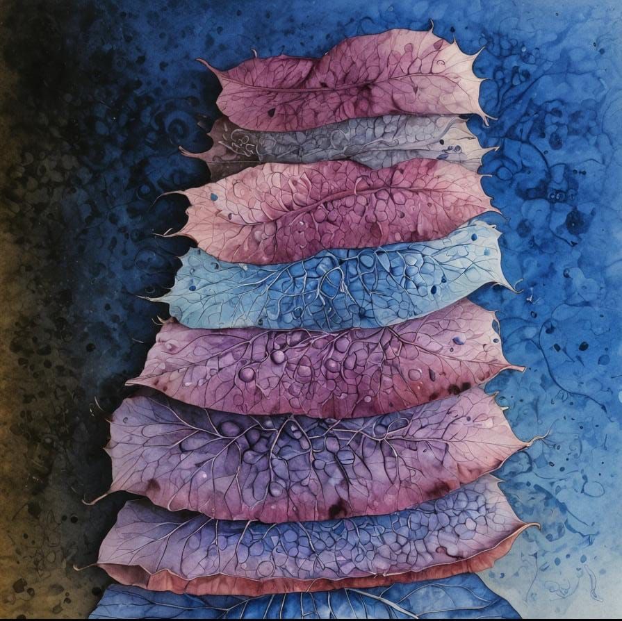 Ancient-Inspired Abstraction in Watercolor and Ink