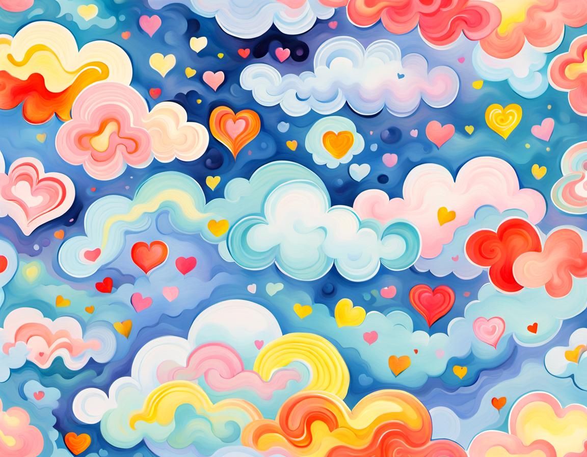 Whimsical Clouds in Watercolor Dreamscapes