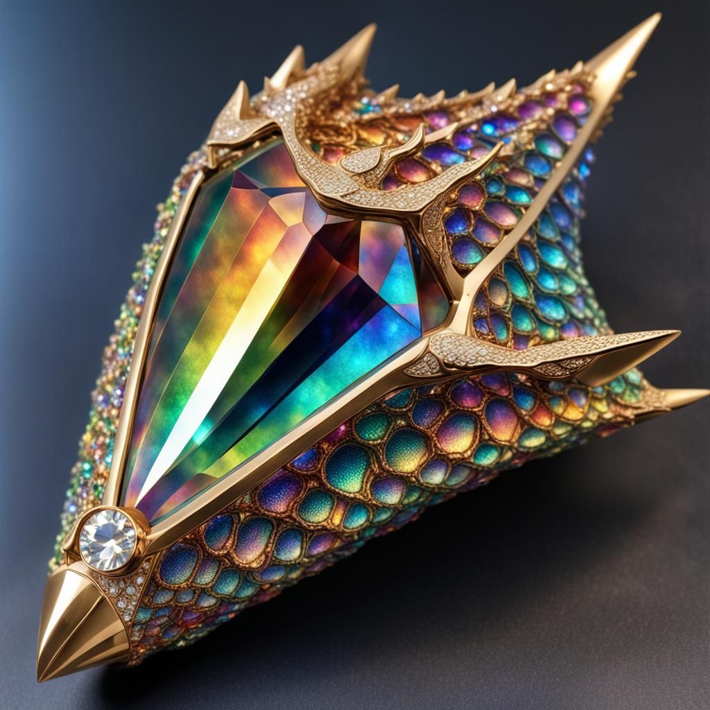 Diamond Scale Dragon Prism Art