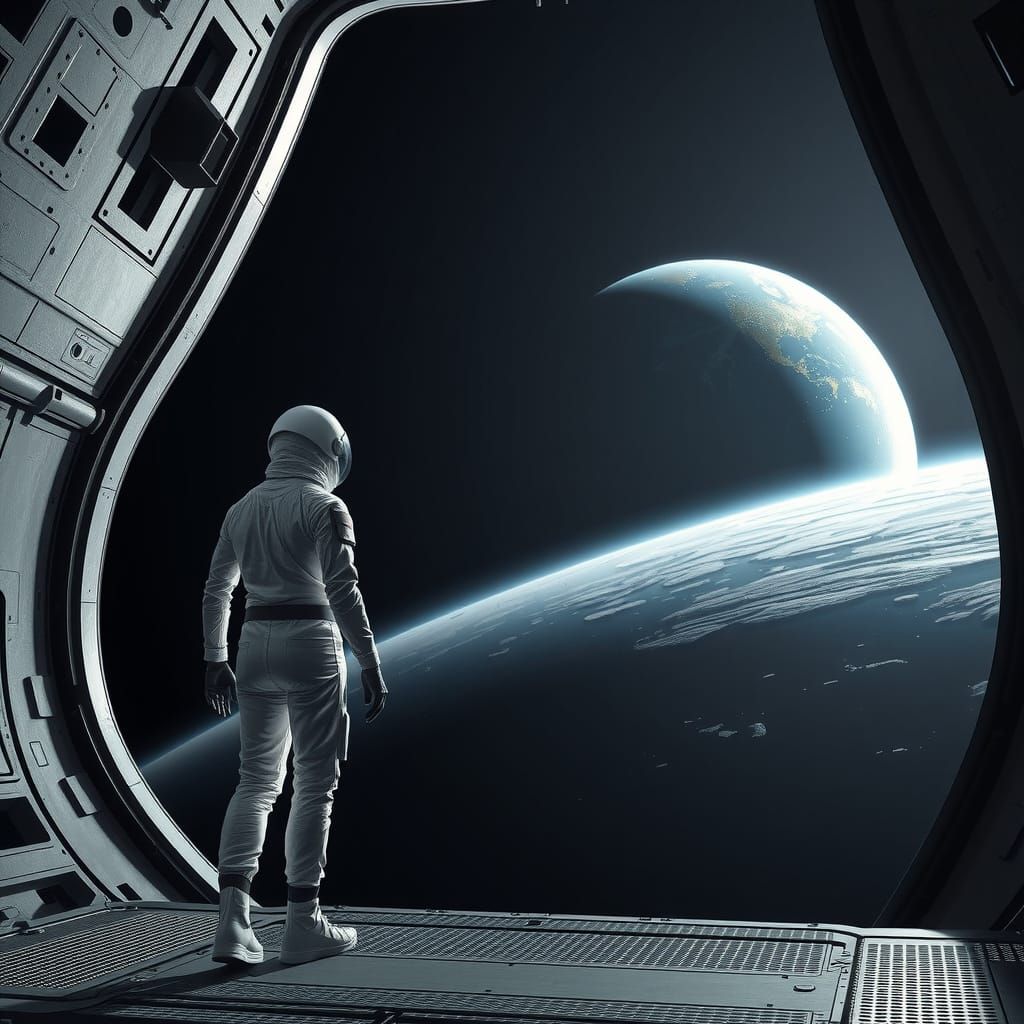 Colonist Departs Earth for Proxima b in Futuristic Spaceship