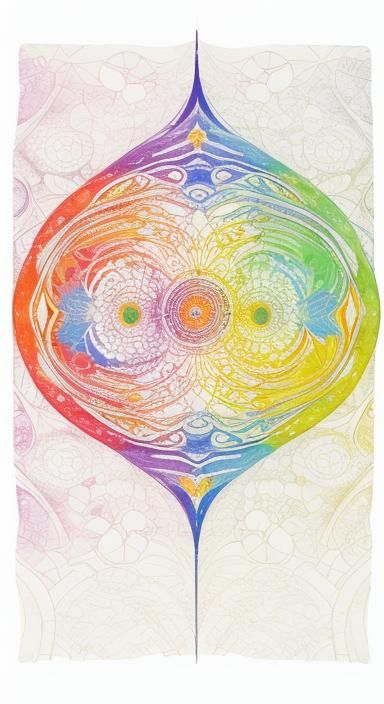 Kaleidoscopic Garden River in Surrealist Style