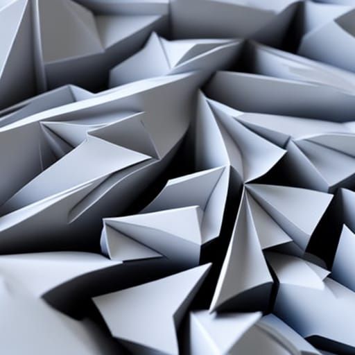 3D Fantasy Map Crafted from Origami Paper