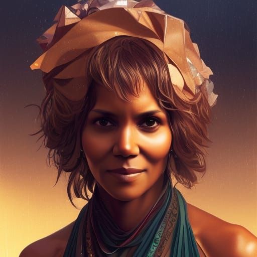 Christmas Portrait in Hyperdetailed Digital Art Style