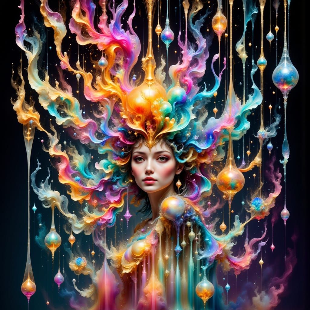 Dazzling Prismatic Cascade of Iridescent Light