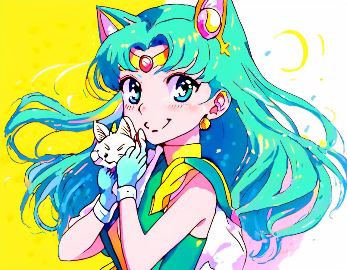 Lum in Sailor Moon Outfit with Tiger Print