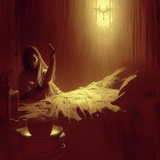 Terrifying Thailand Ghost Nurse in Horror Style