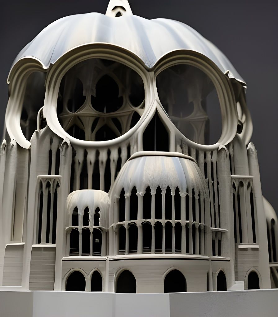 Haunted Gothic Cathedral in Stop-Motion Style