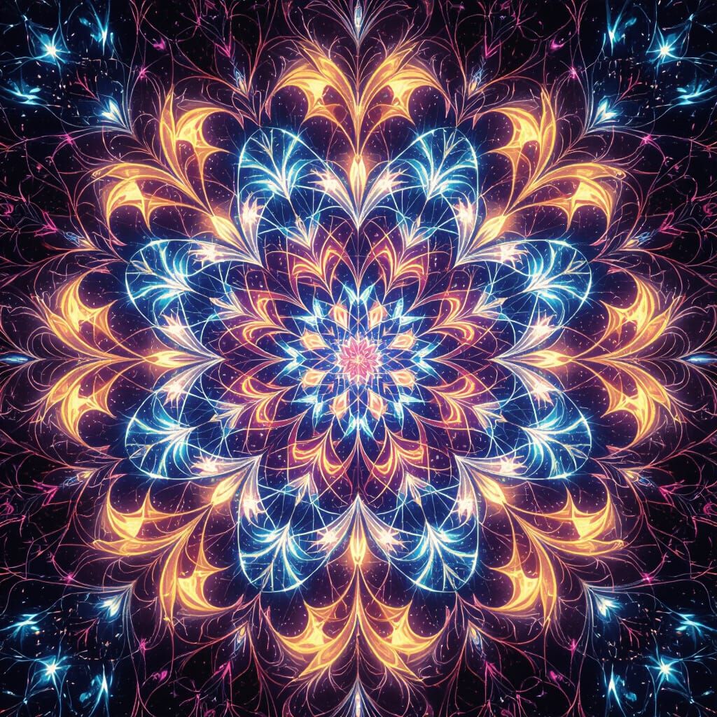 Glowing Kaleidoscope of Jewel-Toned Patterns