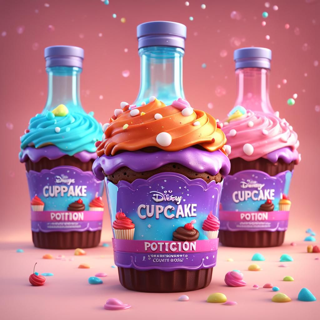 Cupcake Potion: Food to Cupcakes, 3D Digital Art