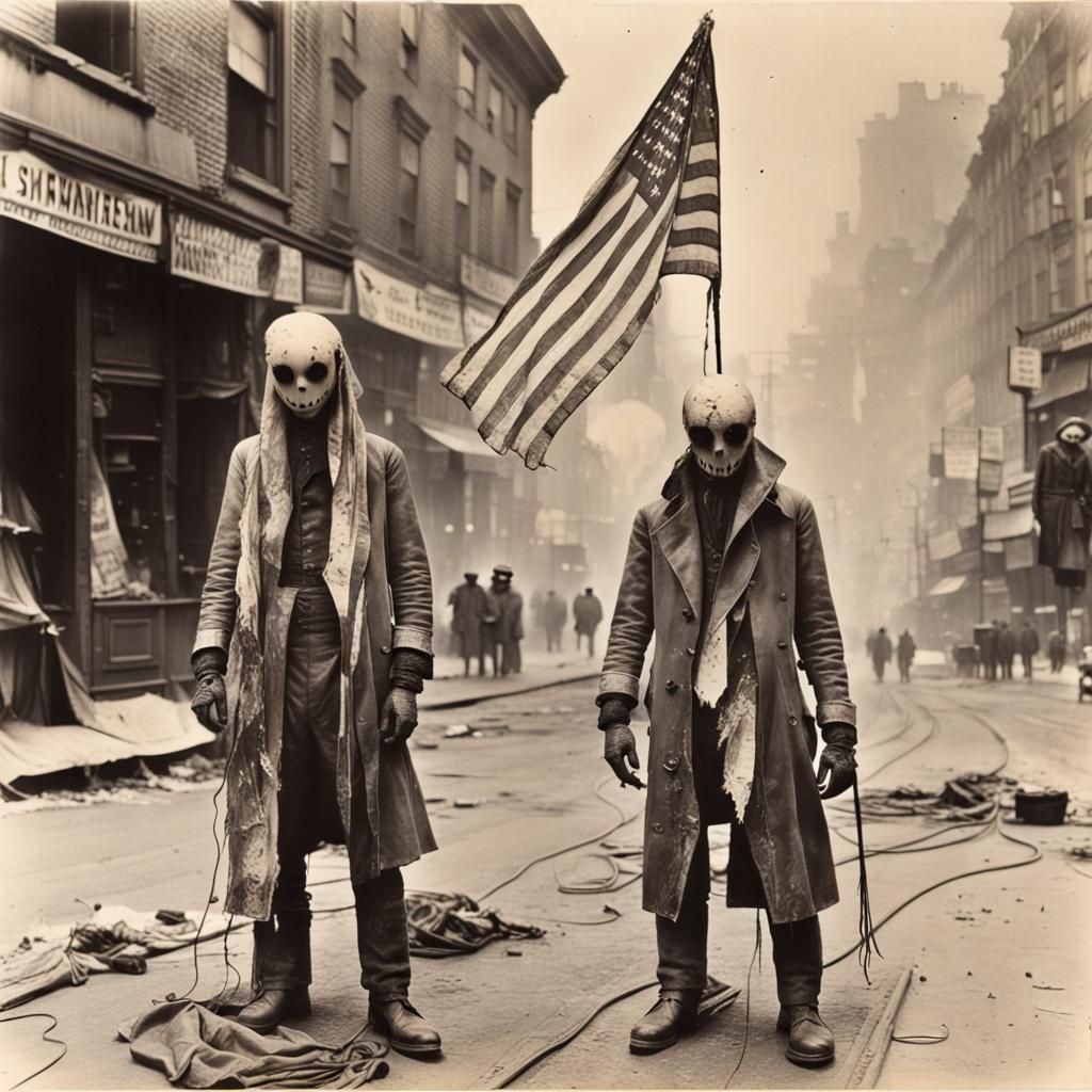 Surreal Dummies Burn Flag: Gammell, Ernst Style