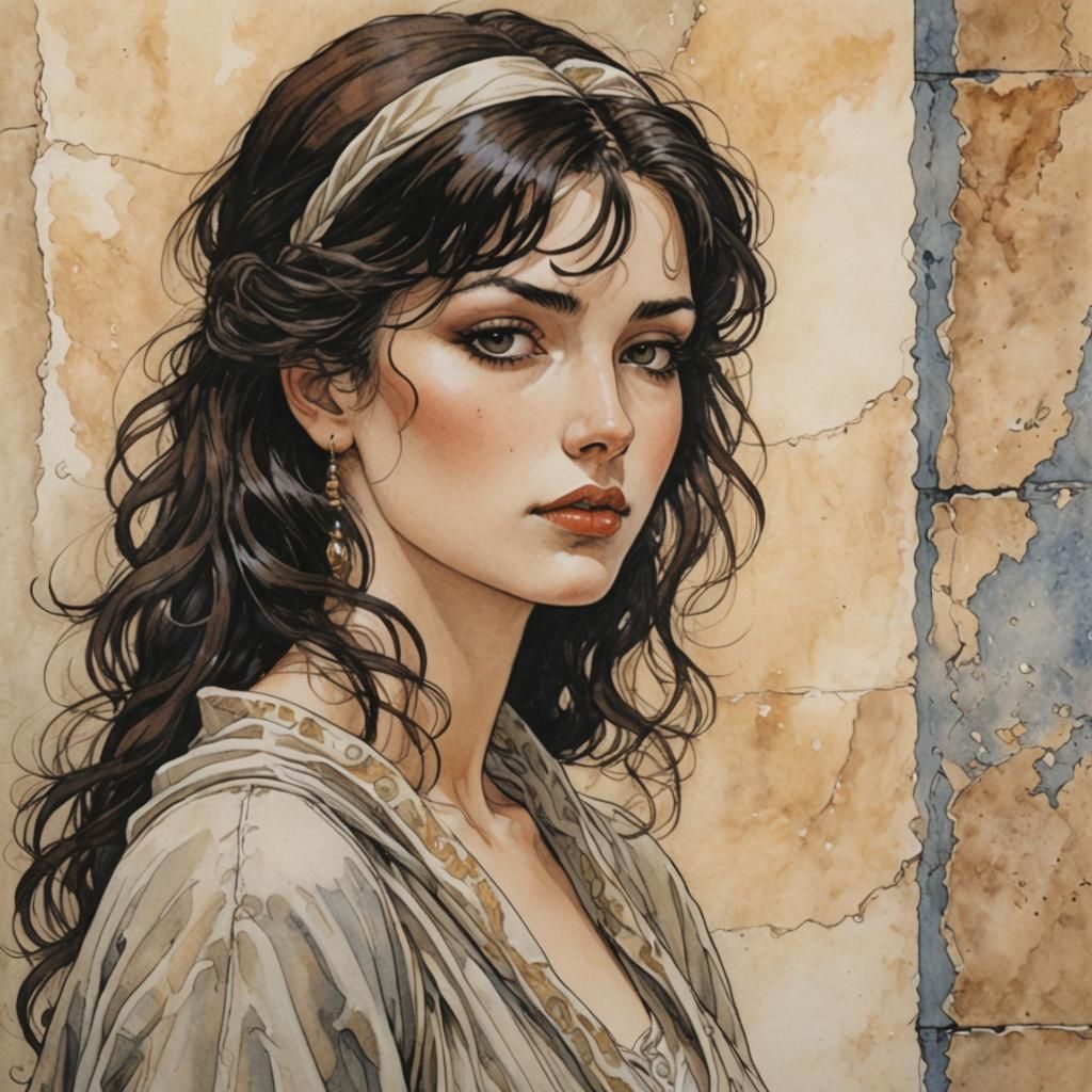 Woman in Comic Book Style