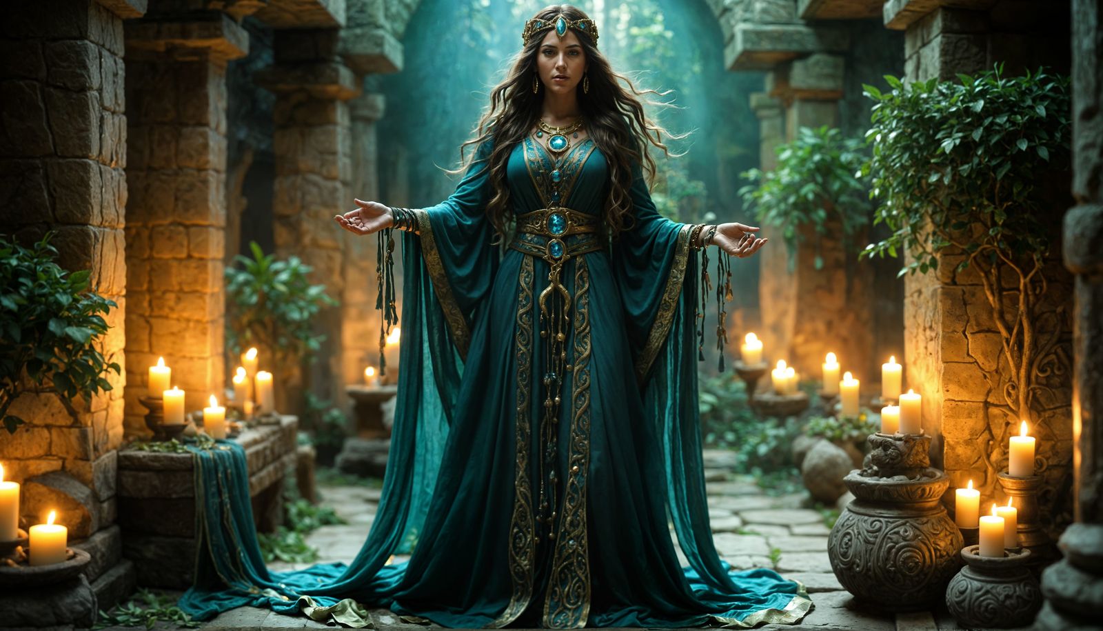 Amazonian Sorceress in Ancient Bronze Age Sanctuary