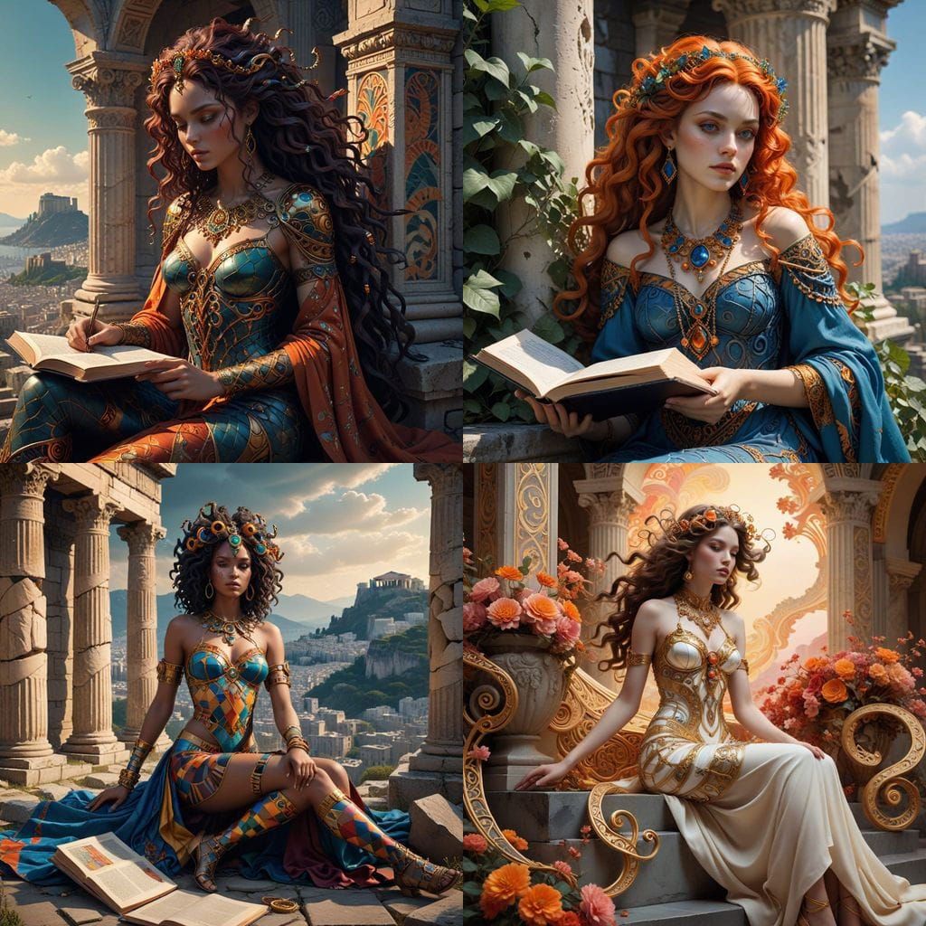 Surreal Supermodel in Sfumato Hyperdetailed Matte Painting