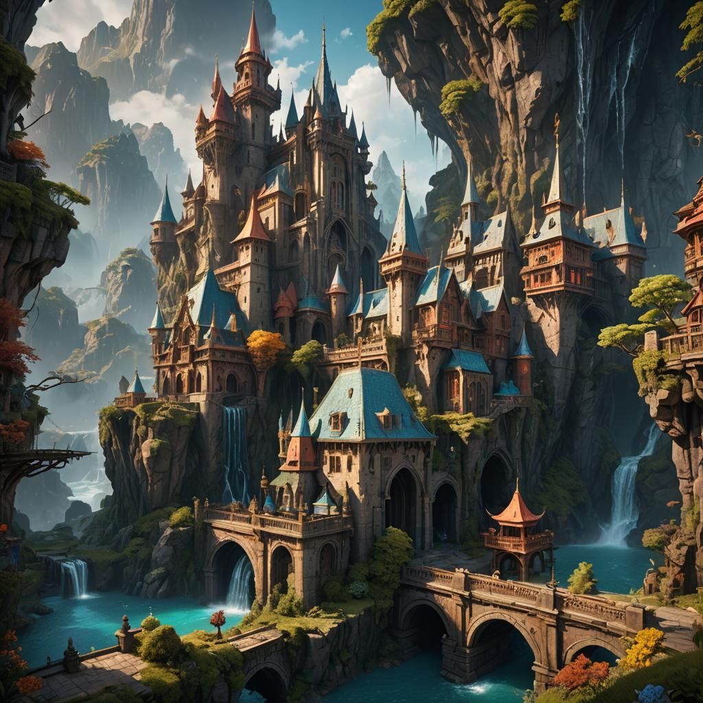 Fantastical Matte Painting in Deep Color