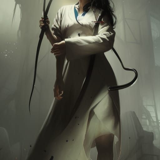 Intricate Dark Fantasy Nurse Concept Art