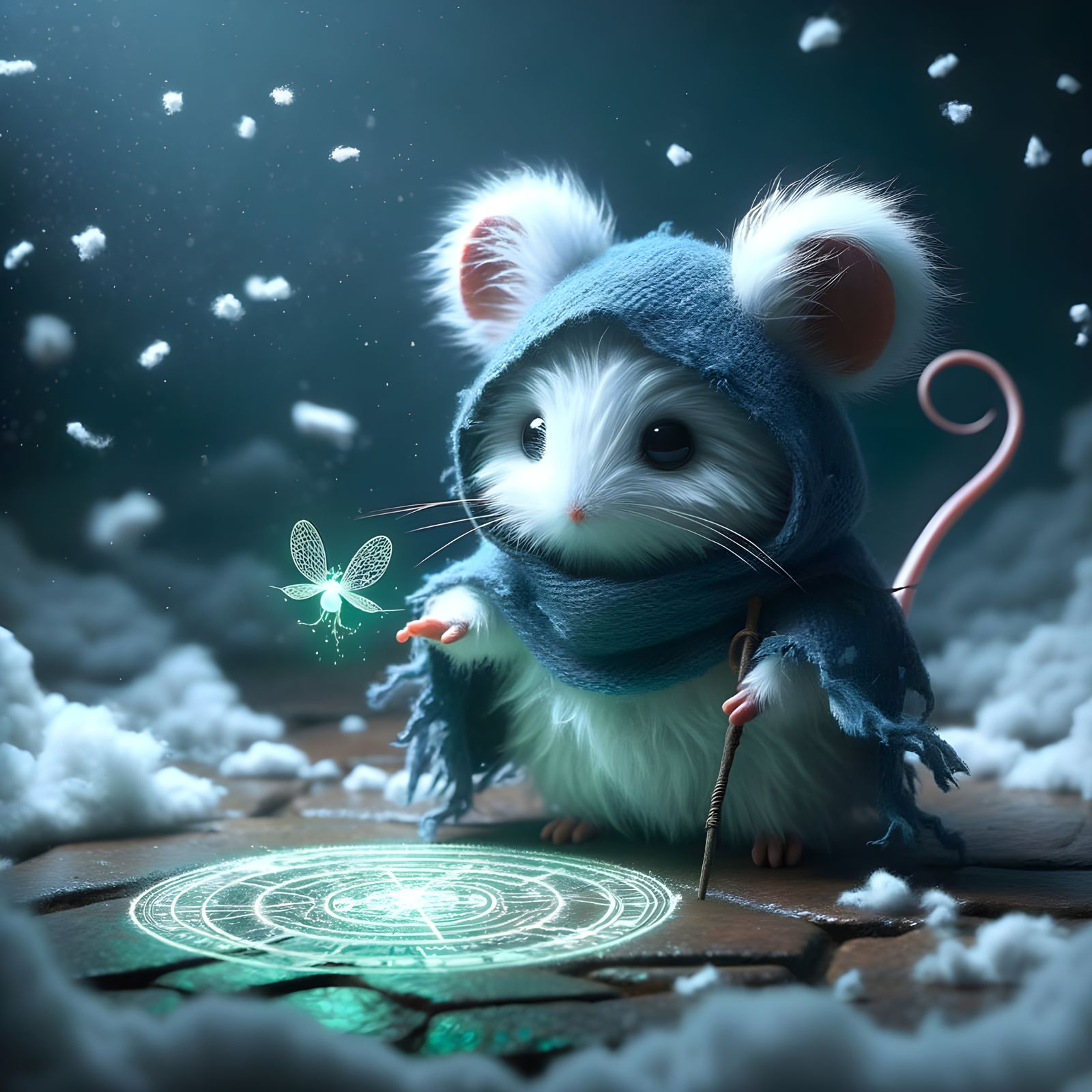 Whimsical Street Merchant Weaves Magical Circle in Ancient C...