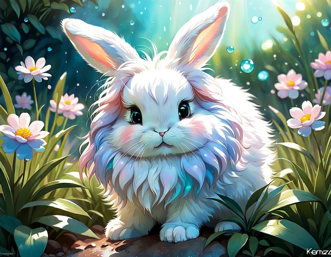 Adorable Chibi Bunny in Manga Style